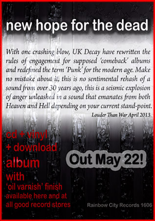 Available Now! 'New Hope For The Dead' on limited edition - new concept print - Vinyl/CD/Download album 