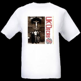 UK Decay Split Single T-Shirt: White