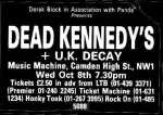 Dead Kennedy's plus UK Decay at the Music Machine, 1980