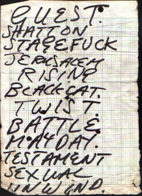 UK Decay Set list