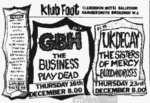 UK Decay, with Sisters of Mercy and Blood and Roses supporting at the Klubfoot, Hammersmith 23/12/82 Fish