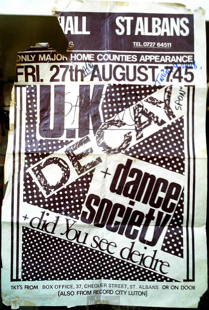 UK Decay and Dance Society at St. Albans City Hall 27/08/82 courtesy, Fish