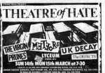 ukdk theatre of hate Lyceum 1982