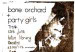 Bone Orchard - Party Girls flyer 2 1985