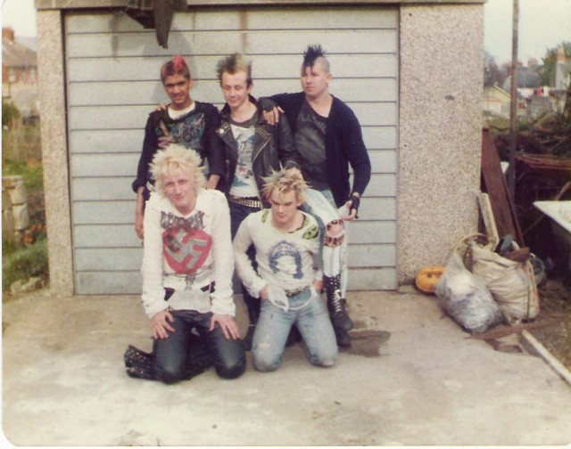 Ayelsbury Punx 1982. Like Cockatoos  Fri Nov 24 17:43:20 2006 (@80.3.160.12) 	Delete Bottom left is Paul Charles aka Spike. Funnily enough he lives just round the corner from me. Strange considering I originally come from Luton and he's from Portland yet we both live in Fareham. Spooooooooky! 